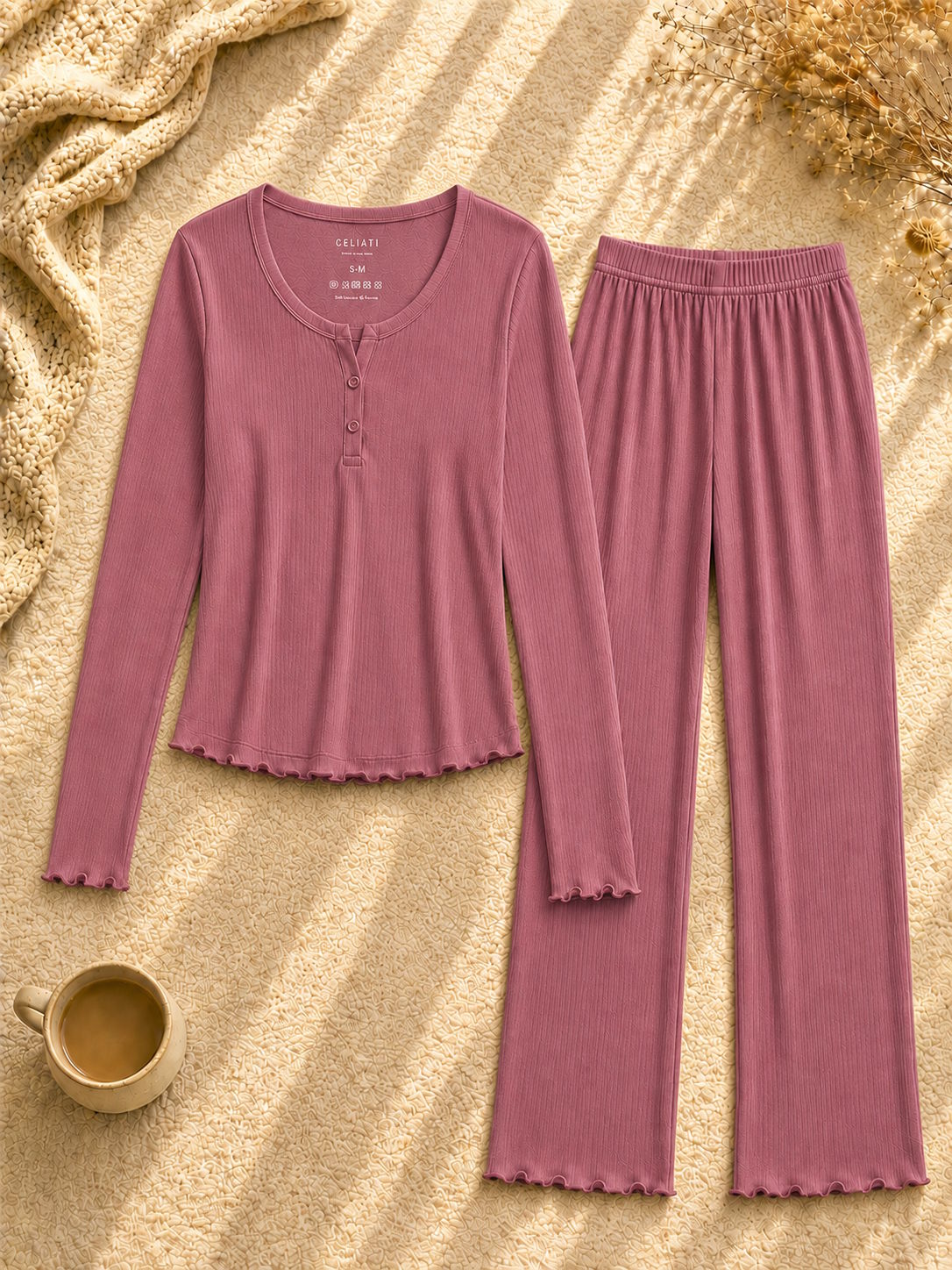 Pyjama Femme Côtelé Doux & Féminin