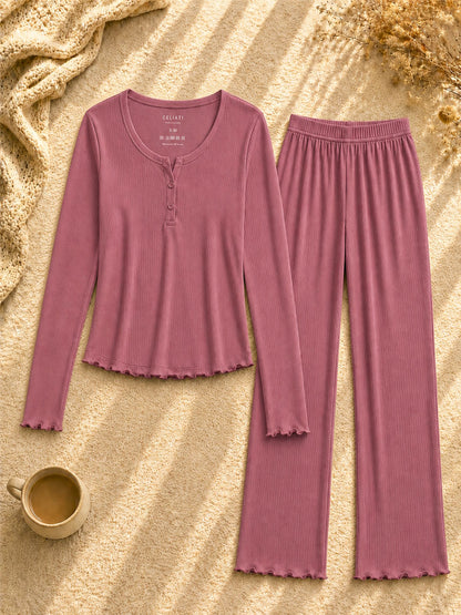 Pyjama Femme Côtelé Doux & Féminin