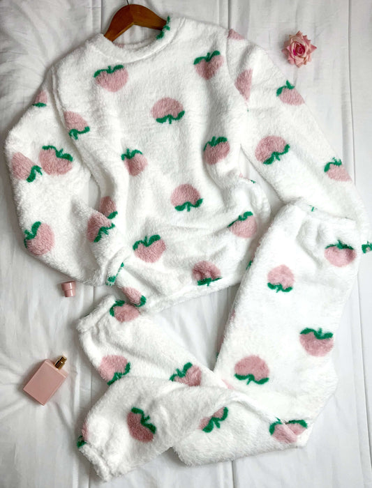 Pyjama Douillet Hiver avec Motif Fruité