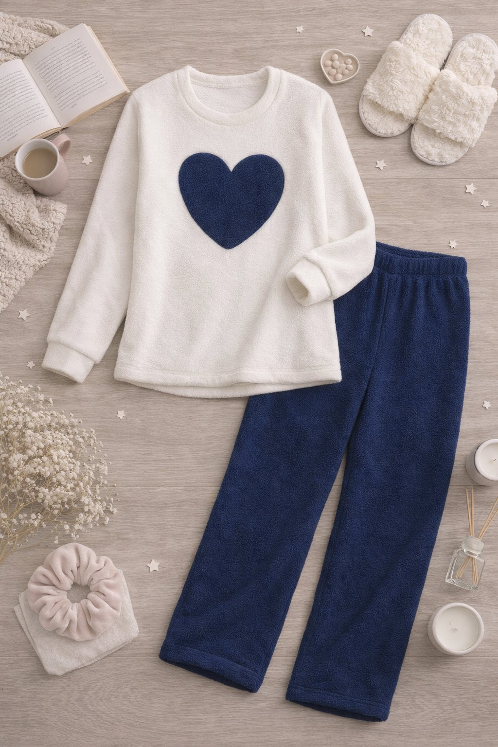 Ensemble Pyjama Femme Cocooning en Tissu Moelleux