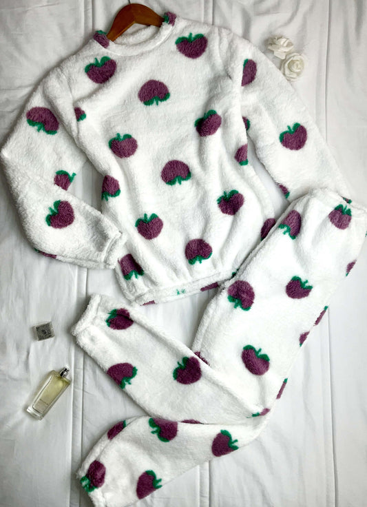 Pyjama Douillet Hiver avec Motif Fruité