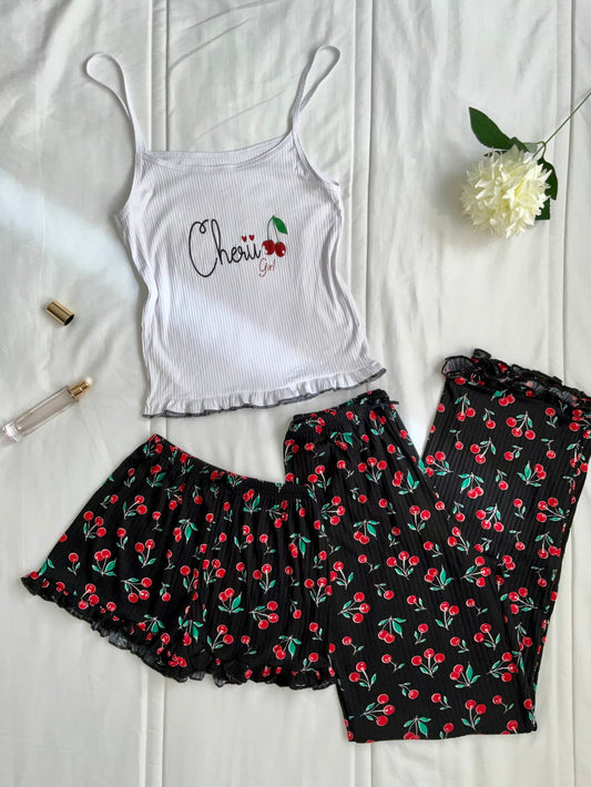 Pyjama Céréales - 3 pièces imprimé cerises 🍒