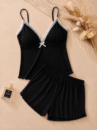 Ensemble Pyjama Femme 2 Pièces Caraco et Short