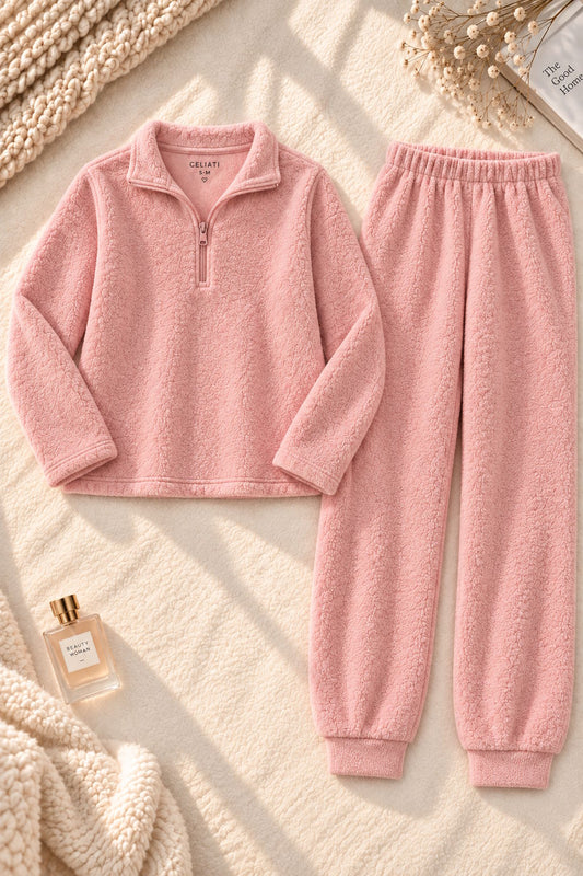 Pyjama Femme Doux & Chaud en Tissu Peluche