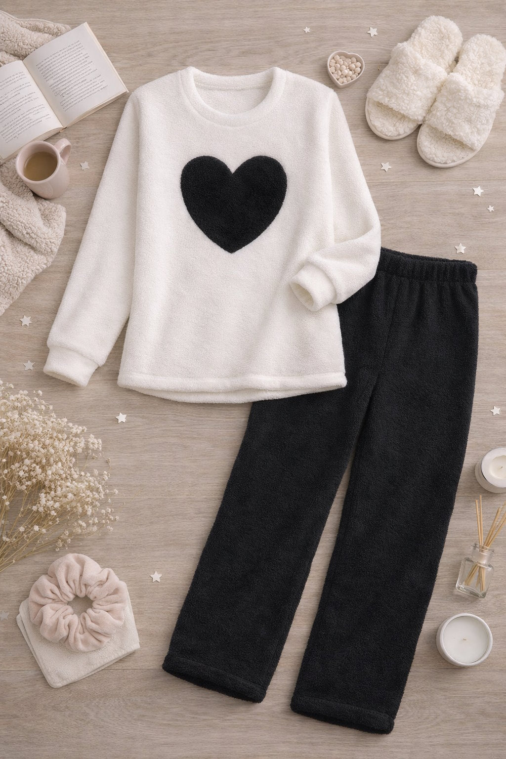 Ensemble Pyjama Femme Cocooning en Tissu Moelleux