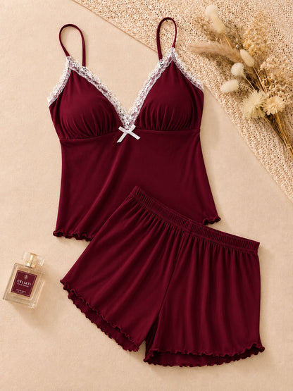 Ensemble Pyjama Femme 2 Pièces Caraco et Short