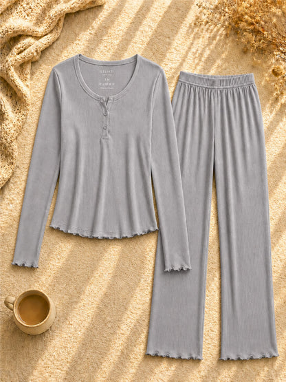 Pyjama Femme Côtelé Doux & Féminin