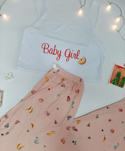 Ensemble-Pyjama-Imprime-Avec-Haut-De-Camisole-Et-Pantalon-Long-Rose-Zoom-In