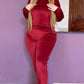 Ensemble-pyjama-Femme-hiver-Rouge-mannequin