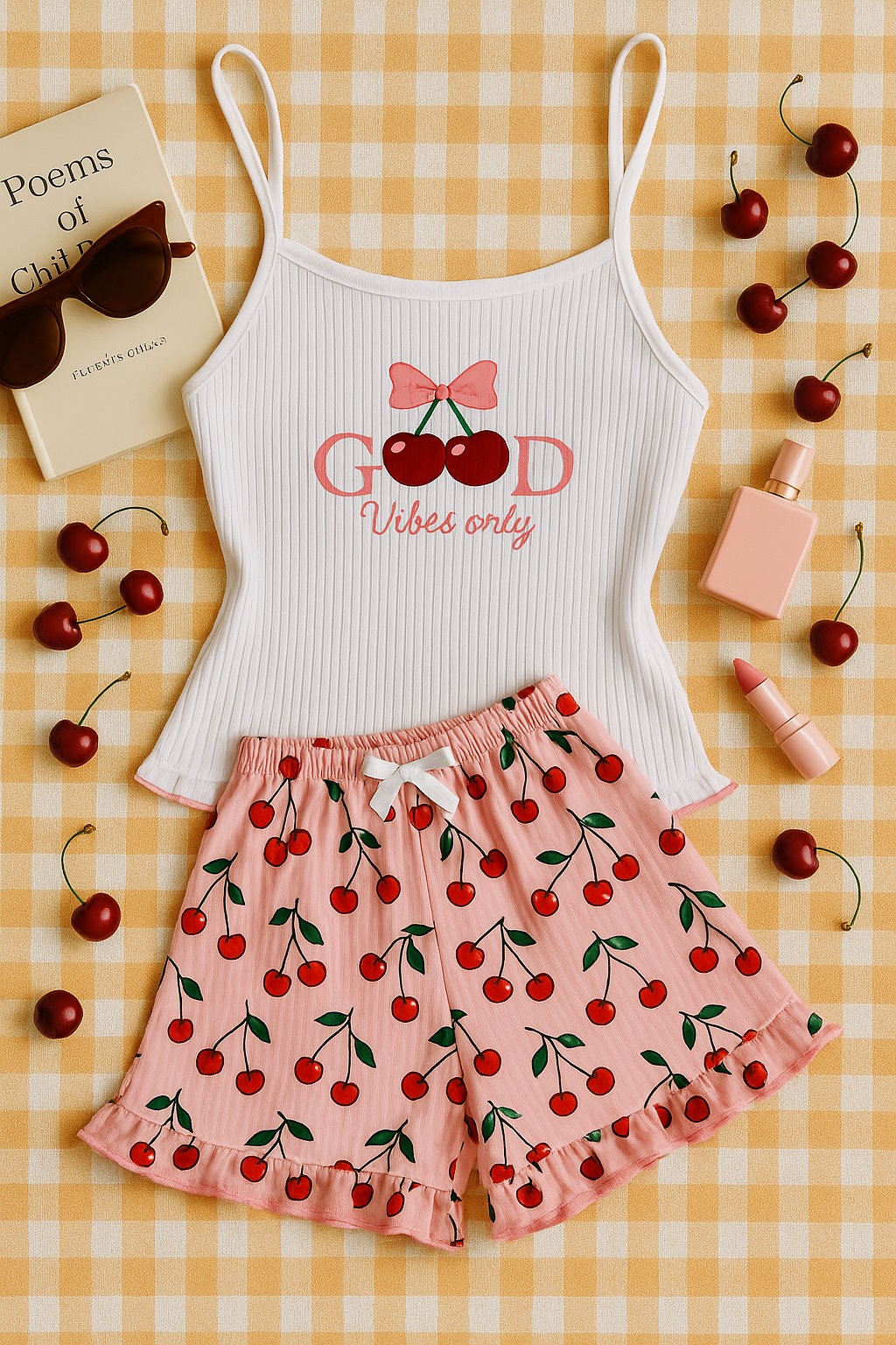 Pyjama Céréales - 2 pièces imprimé cerises 🍒