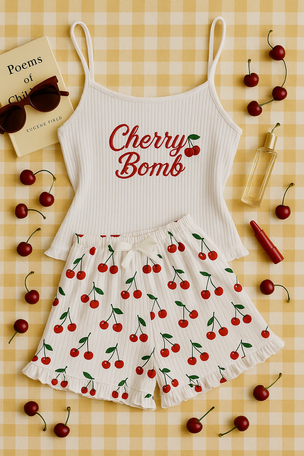 Pyjama Céréales - 2 pièces imprimé cerises 🍒