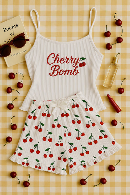 Pyjama Céréales - 2 pièces imprimé cerises 🍒