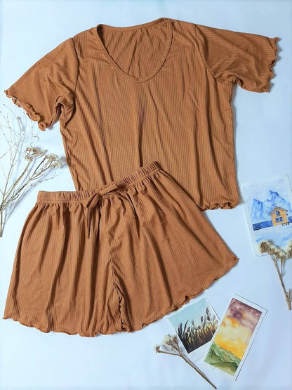 Ensemble Pyjama femme Avec T-shirt - marron -