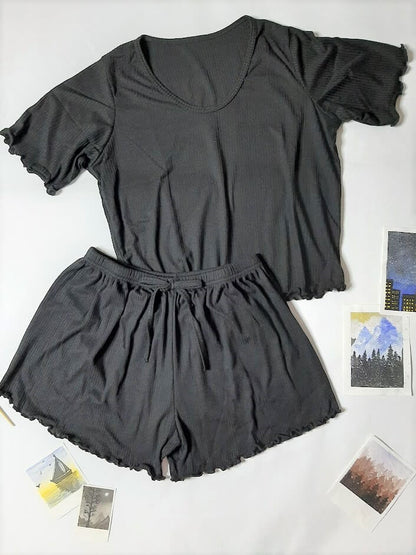 Ensemble Pyjama femme Avec T-shirt - noir -